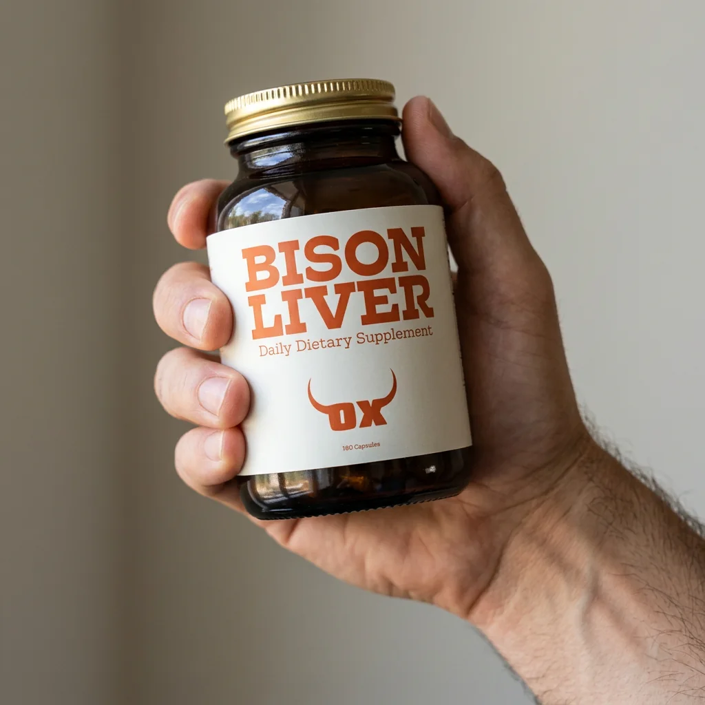 OX Bison Liver bottle — front view