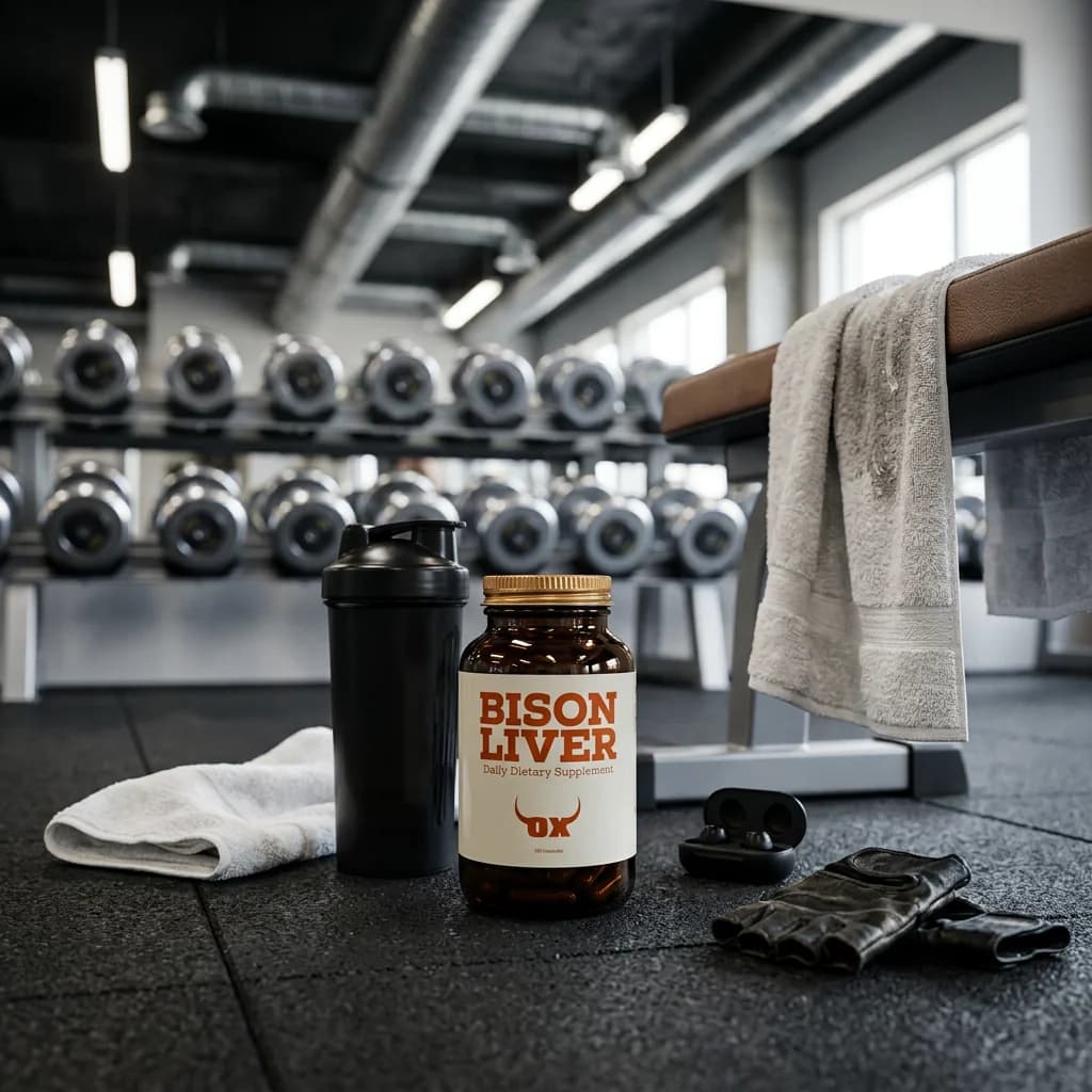 OX Bison Liver bottle — lifestyle view